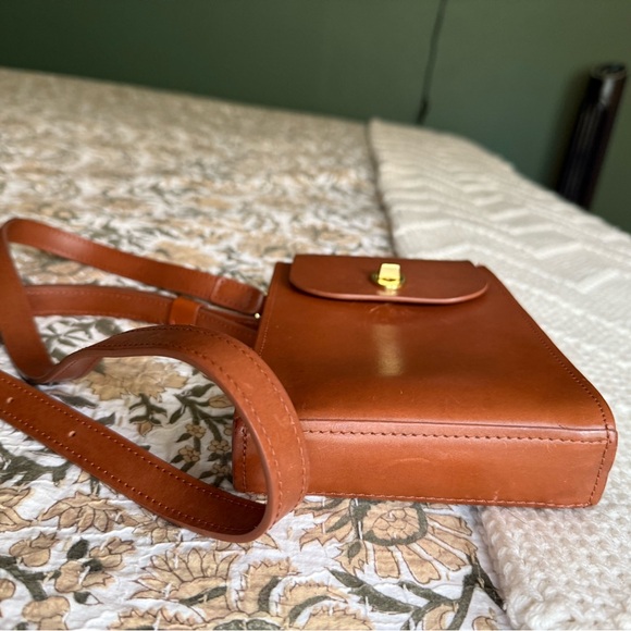 Teddi Joelle Brown Leather Crossbody Bag - Picture 3 of 4